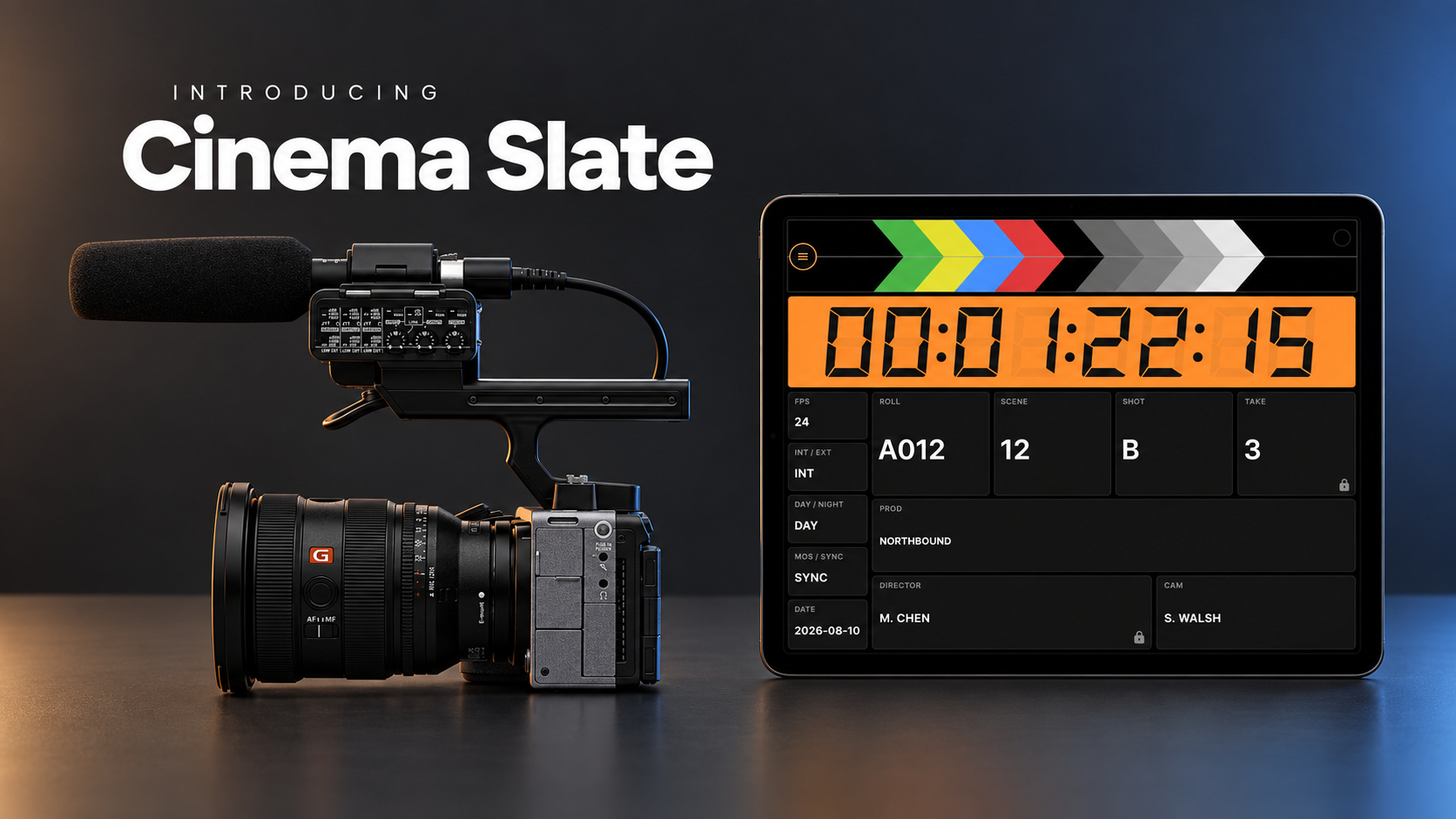 Meet Cinema Slate, the digital clapperboard that keeps every take organized