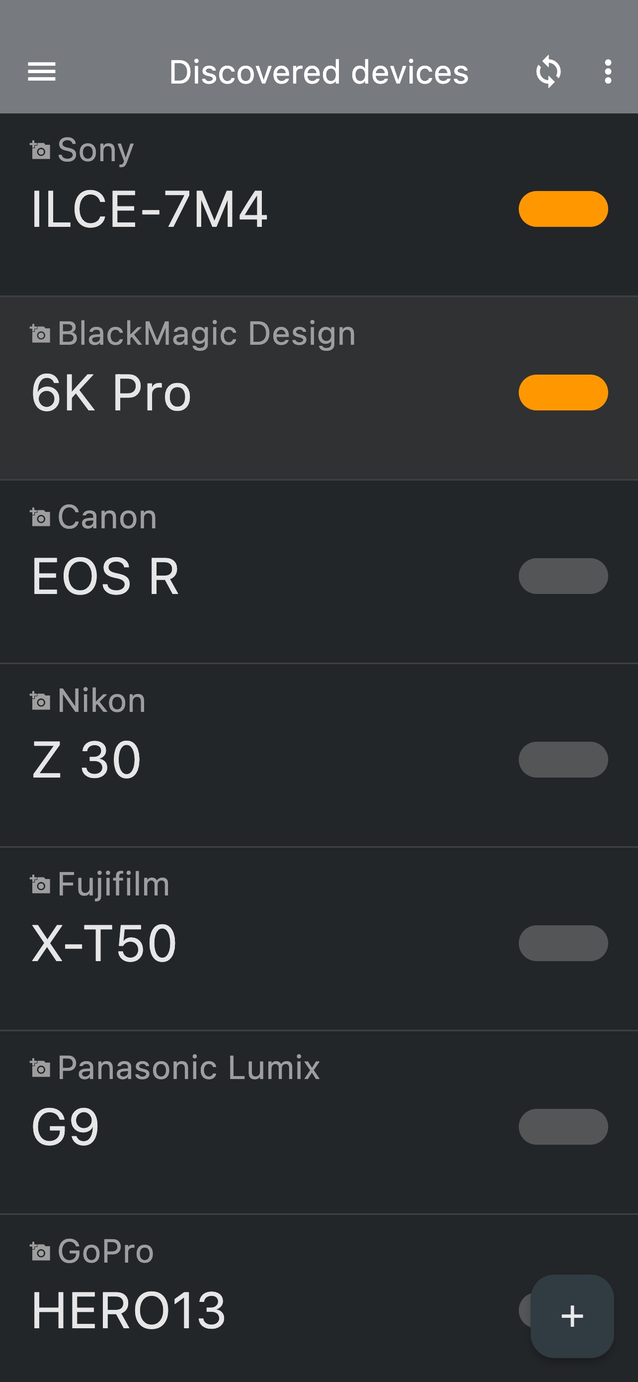 Controlling multiple cameras at once