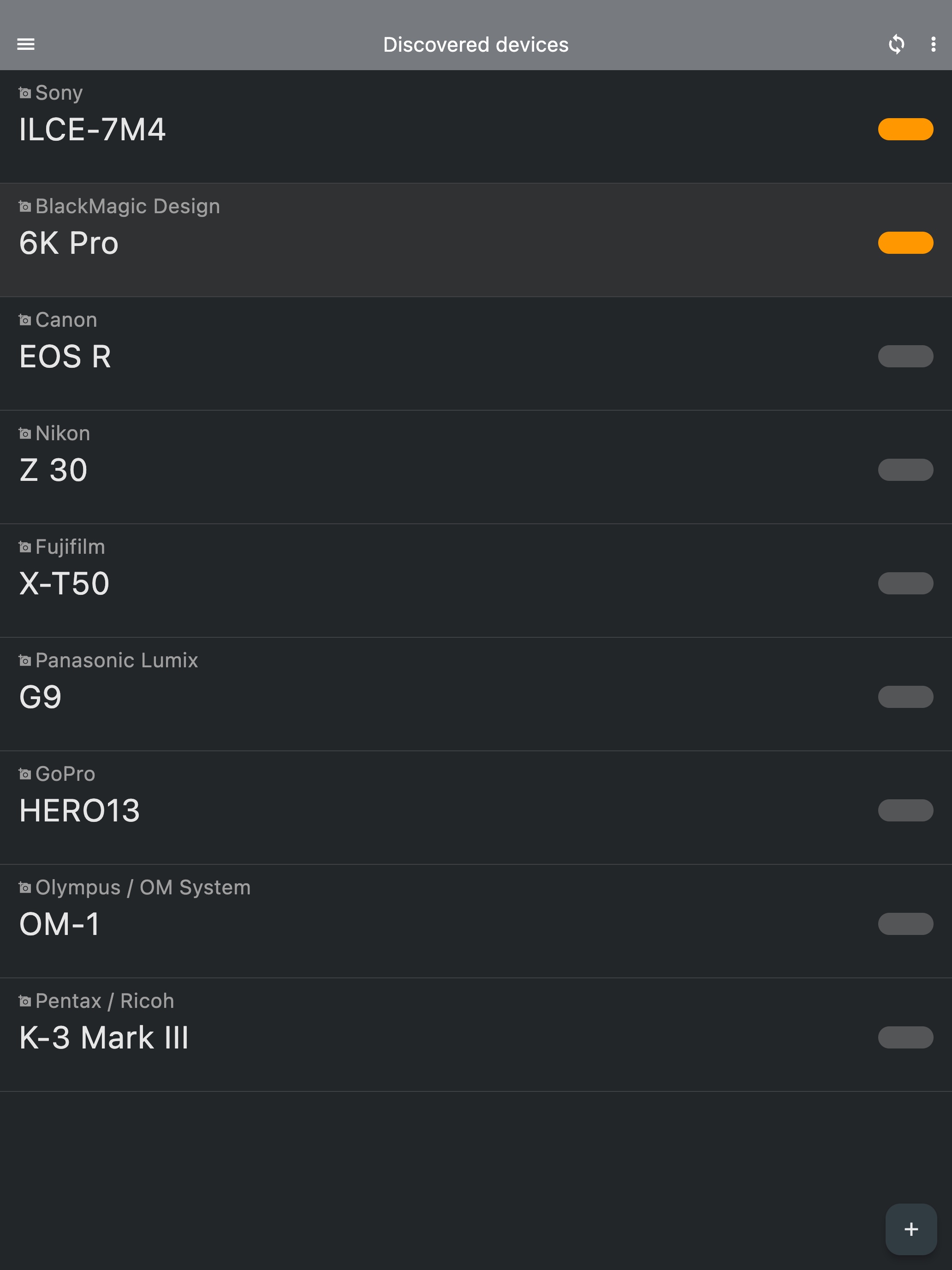 Controlling multiple cameras at once